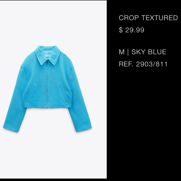 Zara Crop Textured Bomber & Mini Skirt - Picture 2 of 3